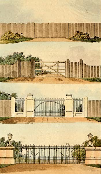 Hints on Ornamental Gardening - Puertas y Verjas de Jardines [Gates and Fences] (1823)