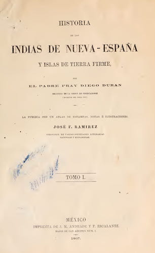 New World - Historia de las Indias de Nueva Espana y Islas de Tierra Firme Vol. 1