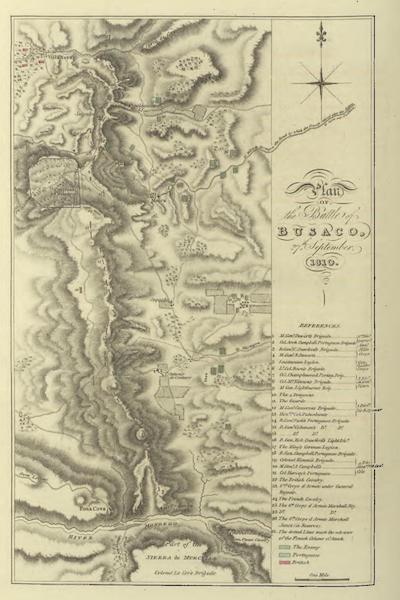 Plan of the Battle of Busaco, 27th September, 1810
