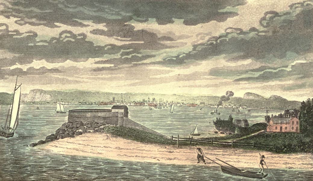 History and Antiquities of New Haven - S. View of New Haven and Fort Hale (1831)