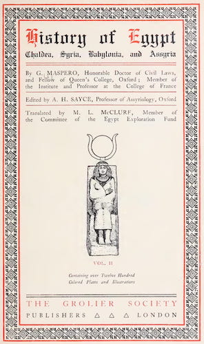 History of Egypt, Chaldea, Syria, Babylonia and Assyria Vol. 2 (1900)