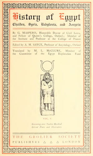 History of Egypt, Chaldea, Syria, Babylonia and Assyria Vol. 5 (1900)