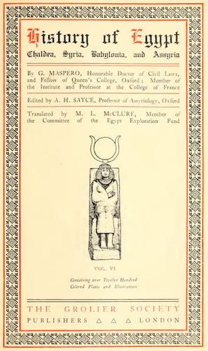 History of Egypt, Chaldea, Syria, Babylonia and Assyria Vol. 6 (1900)
