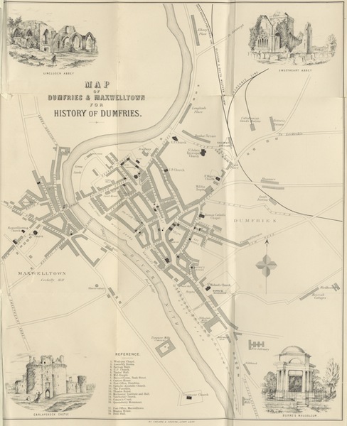 History of the Burgh of Dumfries - Map of Dumfries and Maxwelltown (1873)