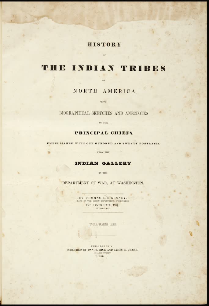 History of the Indian Tribes of North America Vol. 3