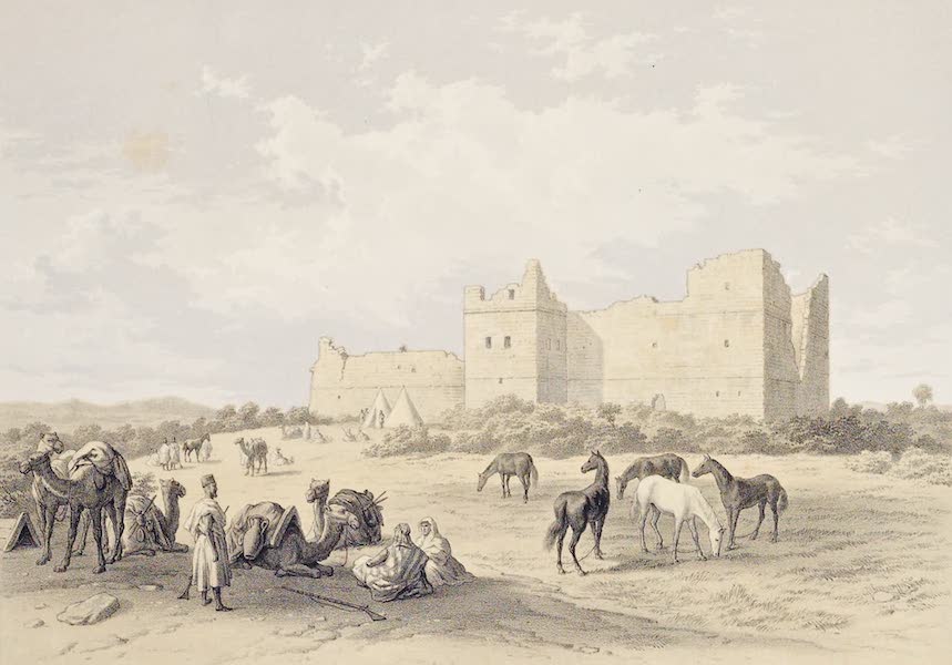History of the Recent Discoveries at Cyrene - Encampment Near A Roman Fortress (Gusr Biligadem) (1864)