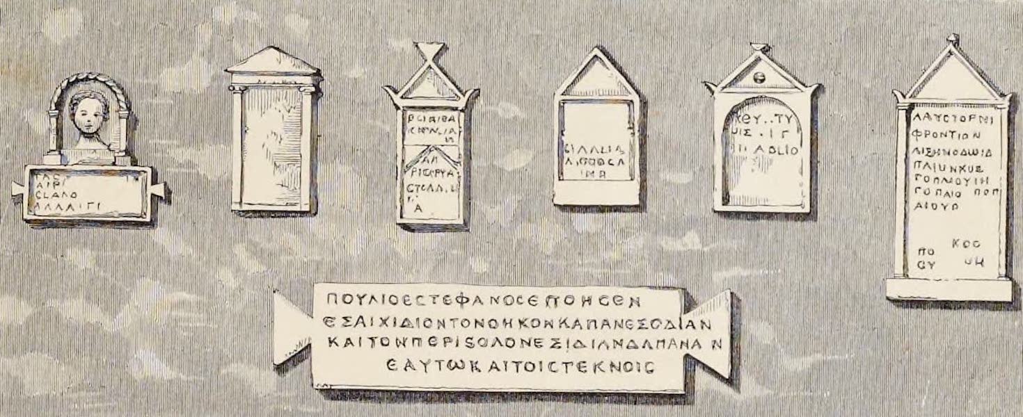 History of the Recent Discoveries at Cyrene - Inscriptions Over the Entrances to the Tombs at Ptolemais (1864)