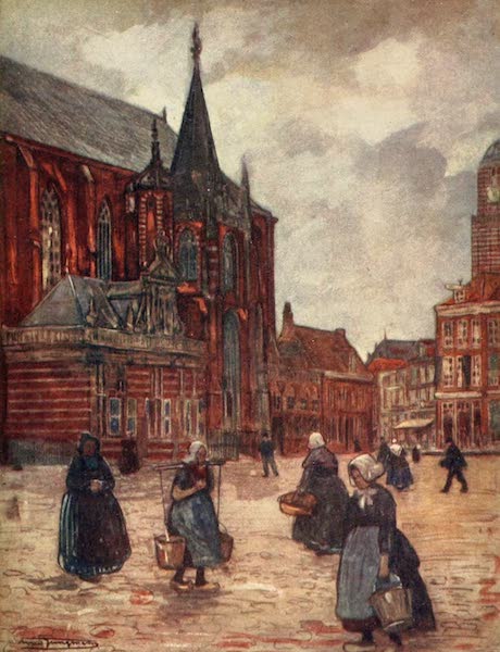 Holland, by Nico Jungman - The Market-place, Breda (1904)
