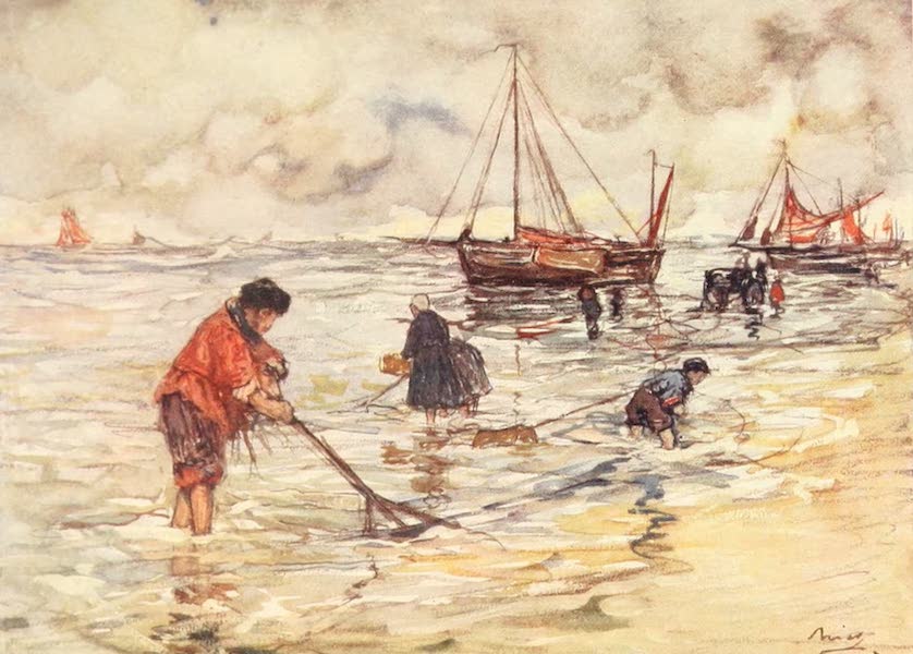 Holland, by Nico Jungman - Shrimp-fishing (1904)
