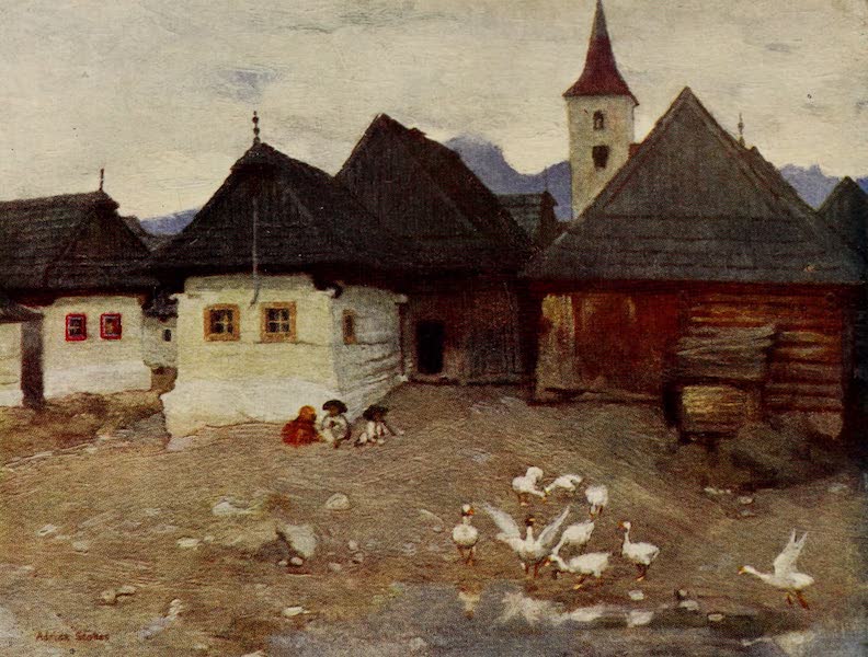 Hungary, Painted and Described - View from our Windows in Vazsecz (1909)