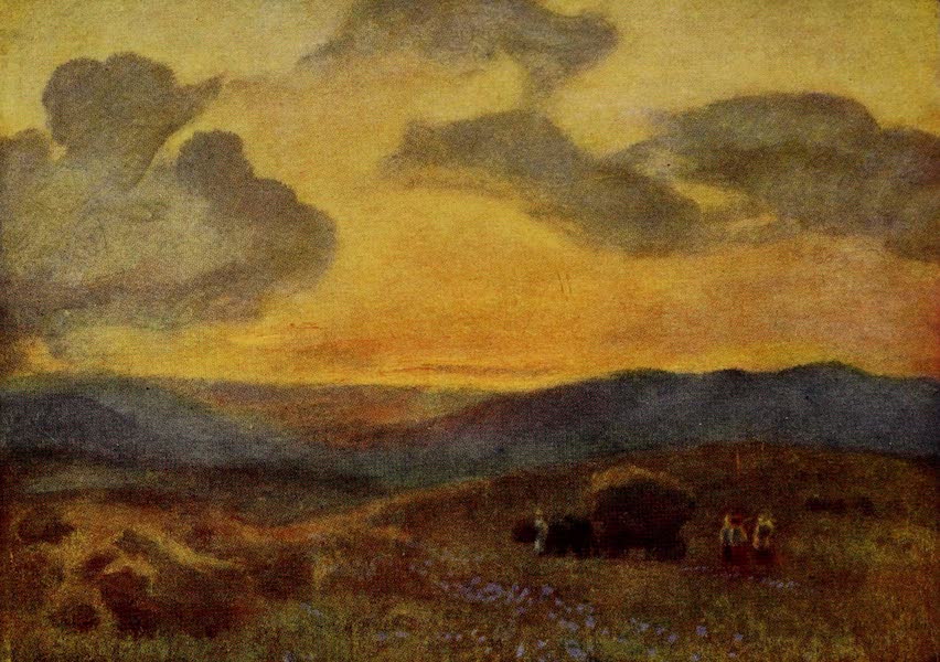 Hungary, Painted and Described - Sunset in the Hills of Transylvania (1909)