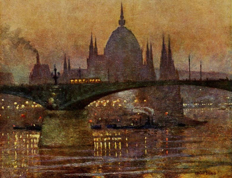 Hungary, Painted and Described - The Houses of Parliament and Margit Bridge, Budapest (1909)