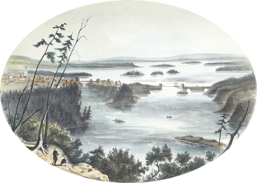 Hunter's Ottawa Scenery - View from Barrack Hill, Ottawa River, Canada (1855)