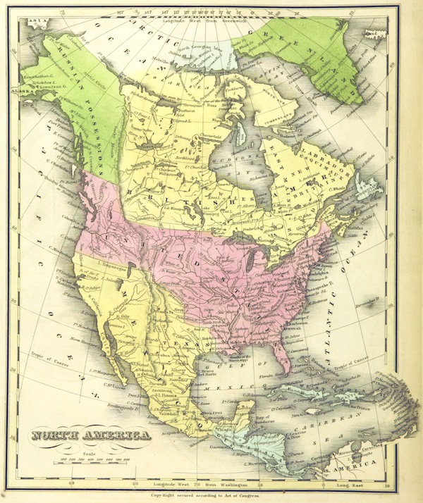 Huntington's School Atlas - North America (1836)