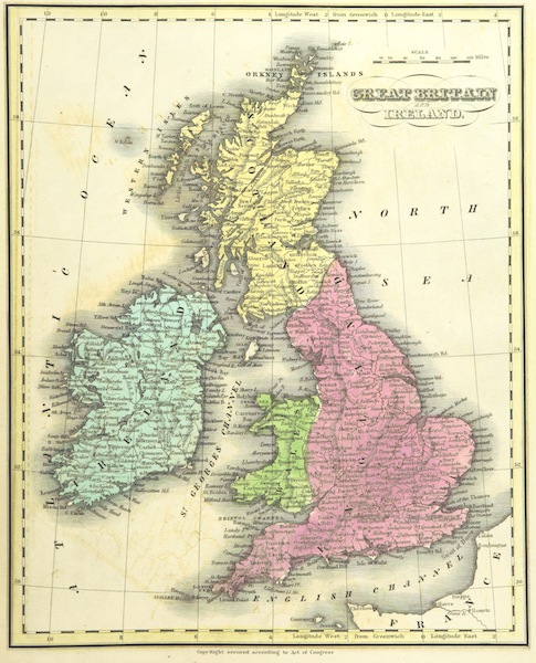 Huntington's School Atlas - Great Britain and Ireland (1836)