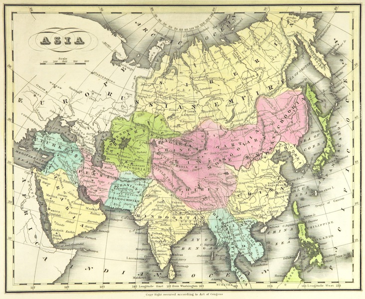 Huntington's School Atlas - Asia (1836)
