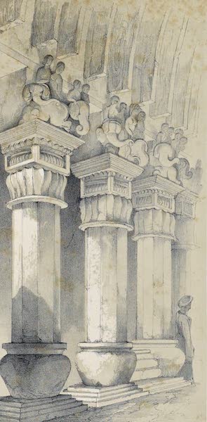Pillars in Great Chaitya Cave, Karli