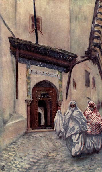 In the Track of Moors - Entrance to the Bibliotheque Nationale, Algiers (1905)