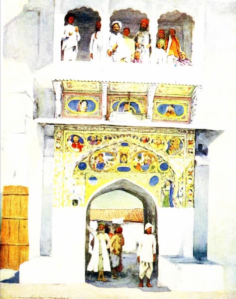 India by Mortimer Menpes - A Minstrels' Balcony (1905)
