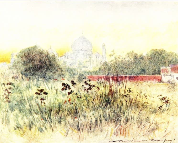 India by Mortimer Menpes - The Taj Mahal, Agra (1905)