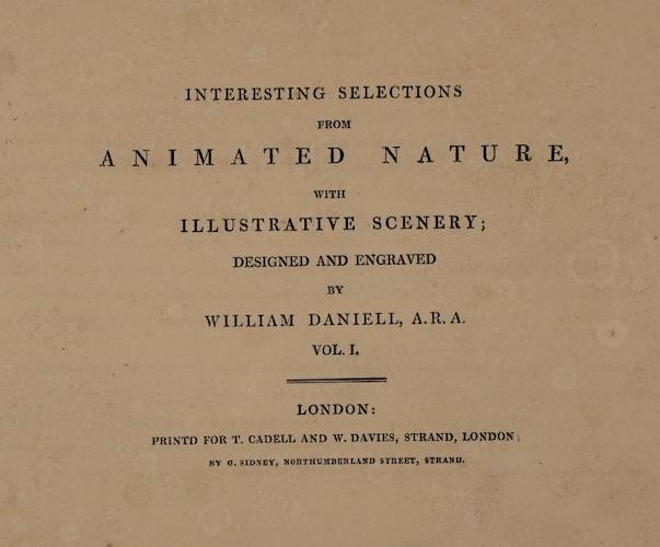 Interesting Selections from Animated Nature Vol. 1 - Title Page