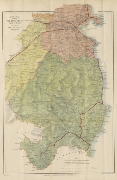 Kelly's Map of the Environs of Dublin Including the County of Wicklow