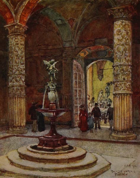 Italy - Courtyard of the Palazzo Vecchio, Florence (1913)