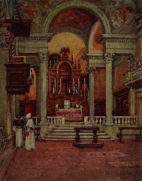 Italy - Interior of the Convent Church of the Dominicans at San Domenico di Fiesole (1913)