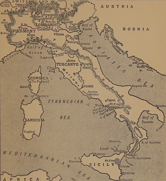 Italy - Sketch Map of Italy (1913)