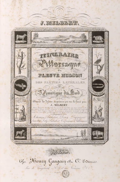 Itineraire Pittoresque du Fleuve Hudson Atlas - Title Page (1828)