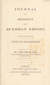 Journal of a Residence in the Burmhan Empire