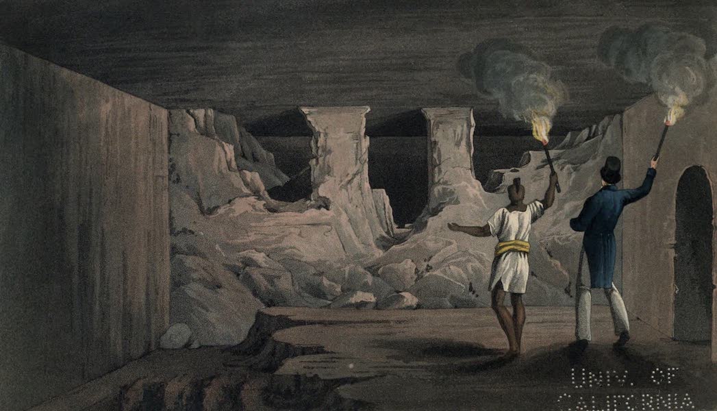 Journal of a Route Across India - Interior of the Chamber cut in the Rock at the Base of the Great Pyramid of Egypt, discovered by Captain Caviglia in 1807 (1819)