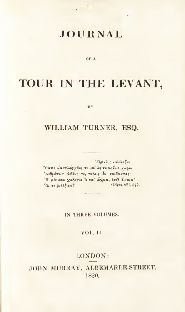 Roman Empire - Journal of a Tour in the Levant Vol. 2