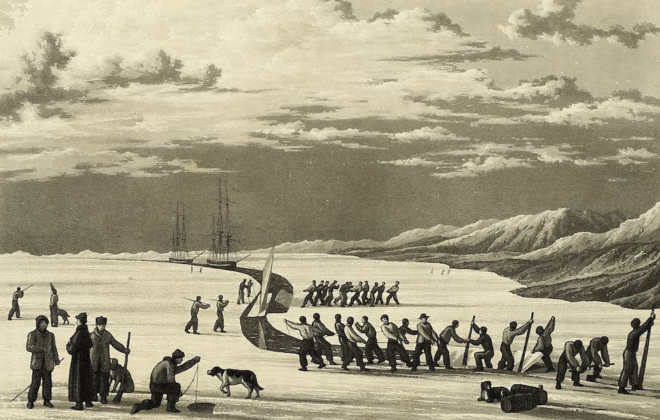 Journal of a Voyage for the Discovery of a North-West Passage - Cutting into Winter Harbour (1821)
