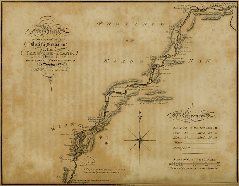 Journal of the Proceedings of the Late Embassy to China - Map of the Route of the British Embassy (1817)