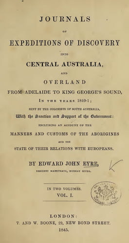 Nan Madol - Journals of Expeditions of Discovery into Central Australia Vol. 1