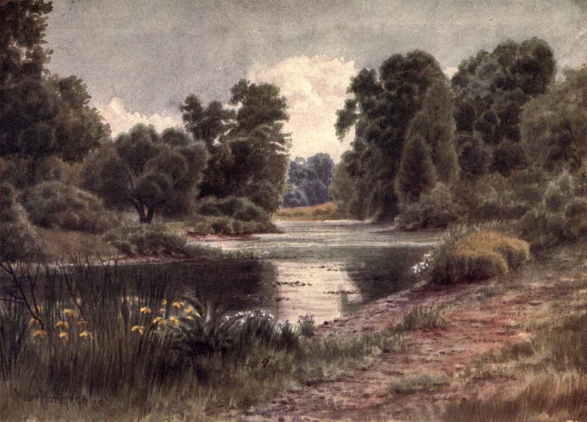 Kew Gardens, Painted and Described - The Lake, looking South (1908)