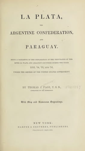 Andes - La Plata, the Argentine Confederation and Paraguay