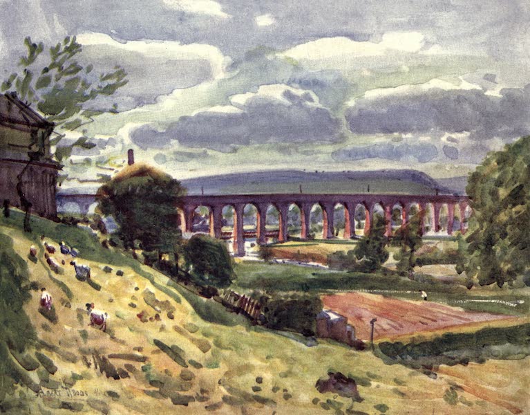Lancashire Painted and Described - Whalley: The Viaduct (1921)
