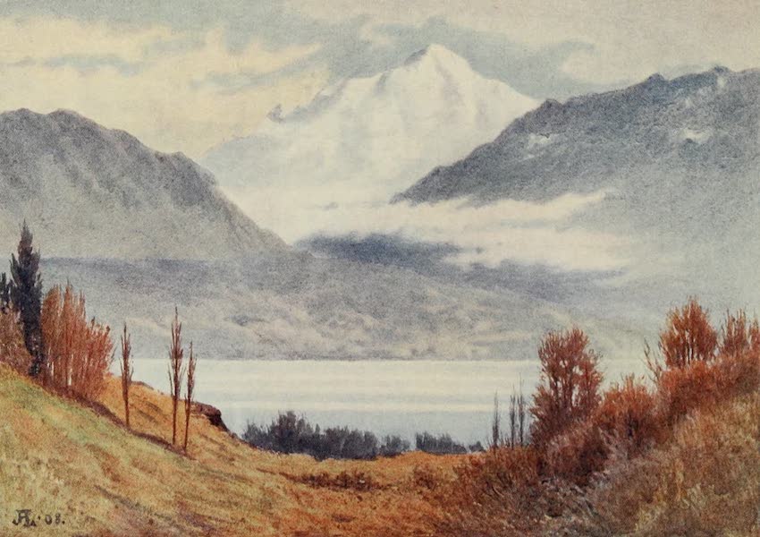 Lausanne, Painted and Described - Mont Blanc from above Morges (1909)