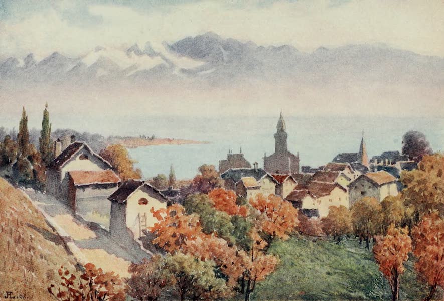 Lausanne, Painted and Described - Morges and the Lake from the Road to Vufflens (1909)