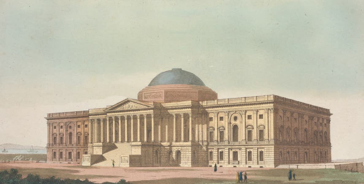 Le Costume Ancien et Moderne [Amerique] Vol. 1 - Vue du Capitole dans la ville de Washington (1820)