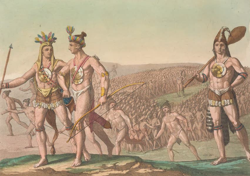 Le Costume Ancien et Moderne [Amerique] Vol. 1 - Plusiers chefs qui vont a la guerre (1820)