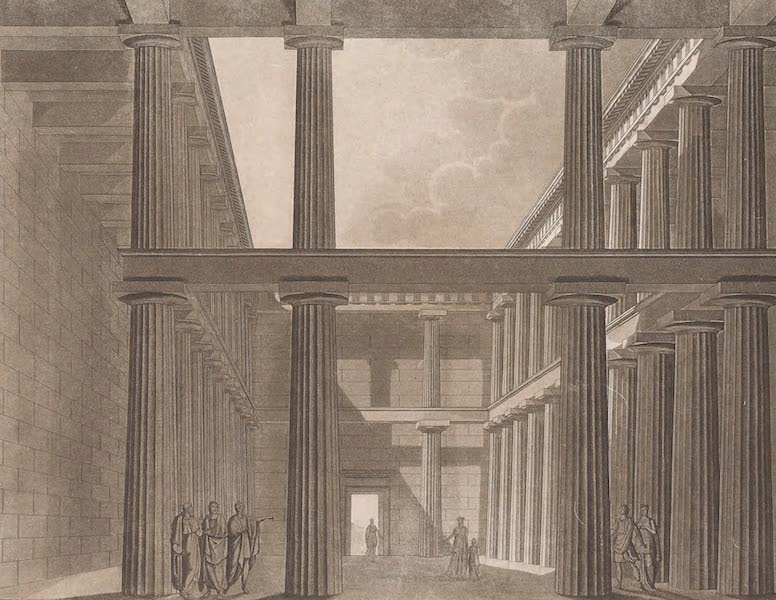 Le Costume Ancien et Moderne [Europe] Vol. 1, Pt. 2 - XCV. Interieur du Parthenon, dans l'hypothese qu'il fut decouvert (1823)