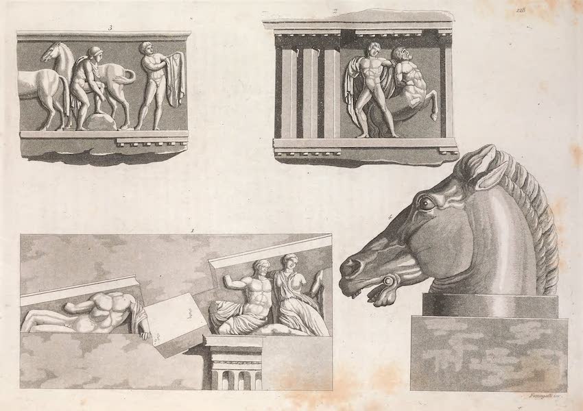 Le Costume Ancien et Moderne [Europe] Vol. 1, Pt. 2 - CXXVIII. Marbres du Parthenon (1823)