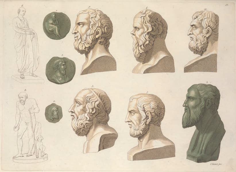 Le Costume Ancien et Moderne [Europe] Vol. 1, Pt. 2 - CXXXIII. Portraits des philosophes (1823)