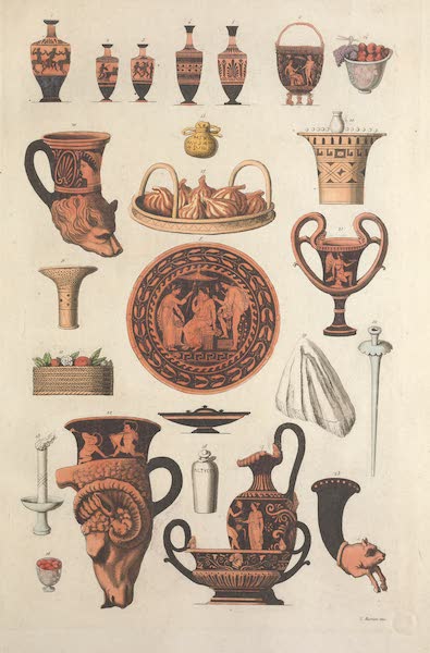 Le Costume Ancien et Moderne [Europe] Vol. 1, Pt. 2 - CXLII. Meubles et autres objets [II] (1823)