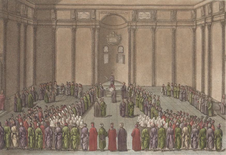 Le Costume Ancien et Moderne [Europe] Vol. 1, Pt. 3 - XVI. Divan chez le grand Visir (1823)