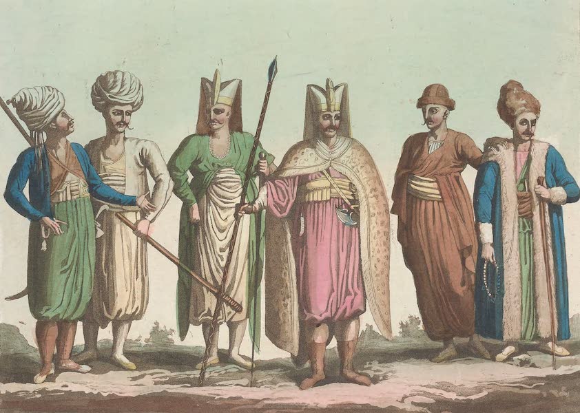 Le Costume Ancien et Moderne [Europe] Vol. 1, Pt. 3 - XXIII. Habadji; Scades, Hou-Keschann, Janissaires (1823)