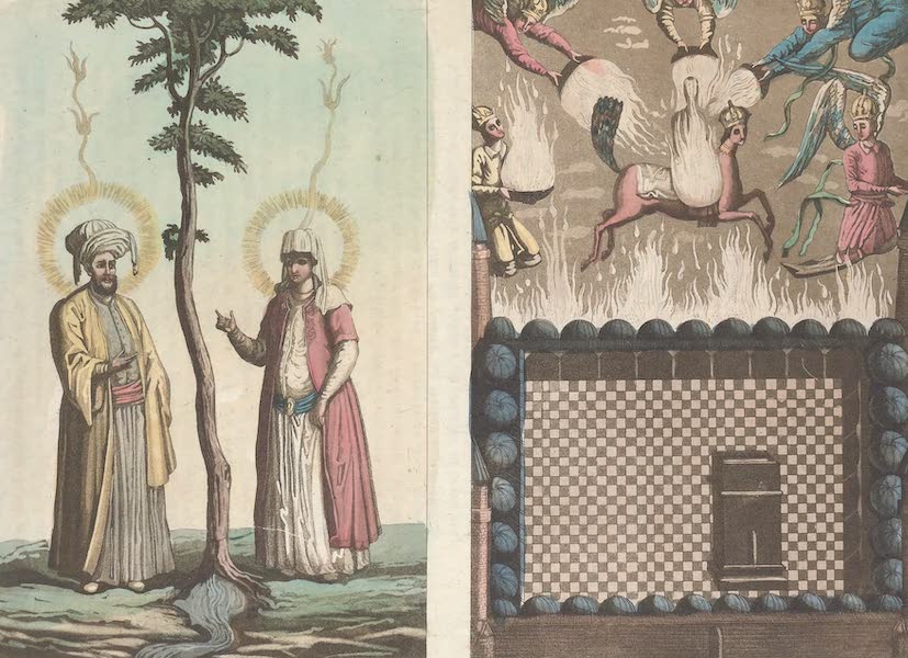 Le Costume Ancien et Moderne [Europe] Vol. 1, Pt. 3 - XXX. Adam et Eve : Mahomet enlevel au ciel (1823)